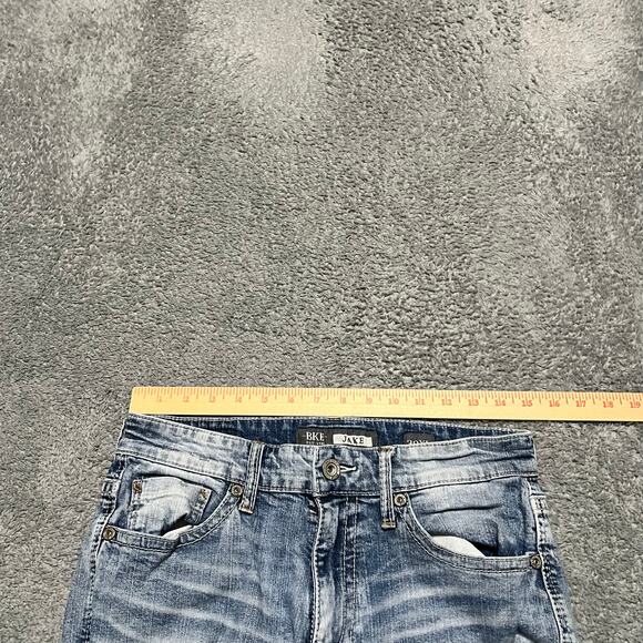 BKE Jeans Mens 30 (30x35) Jake Straight Thick Stitch Western Blue Denim Pant - Picture 8 of 11